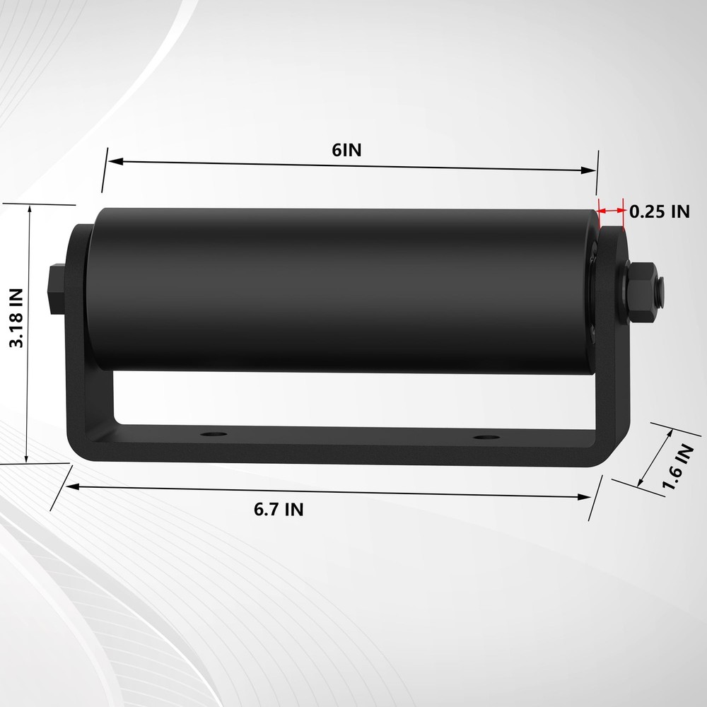2Pack Slide Gate Guide Roller with Post Welded Bracket，6" Hard Nylon Sliding ...