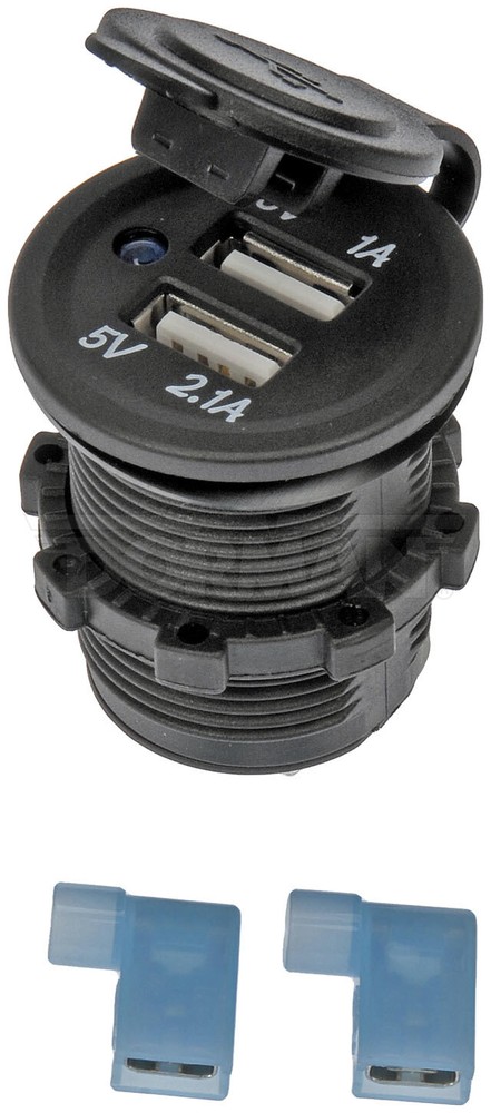 12V DC Accessory Socket Dual USB 5V 1A/2.1A