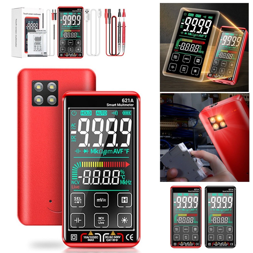 DC/AC 10A Smart Digital Multimeter Multi-meter Tester Touch Screen Rechargeable