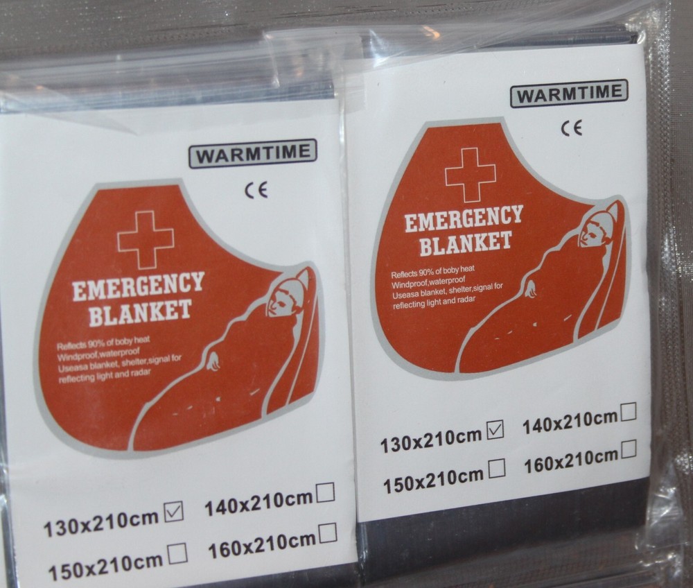 Emergency Blanket - 2 Pack - Thermal Solar Blanket