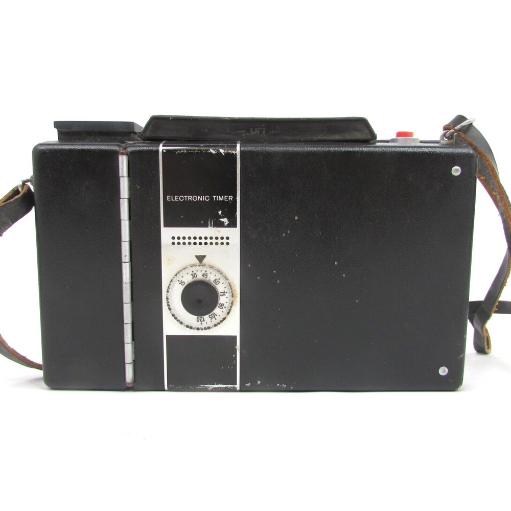 Vintage POLAROID 450 Automatic Land Camera w/ Case + Misc Papers Decor UNTESTED
