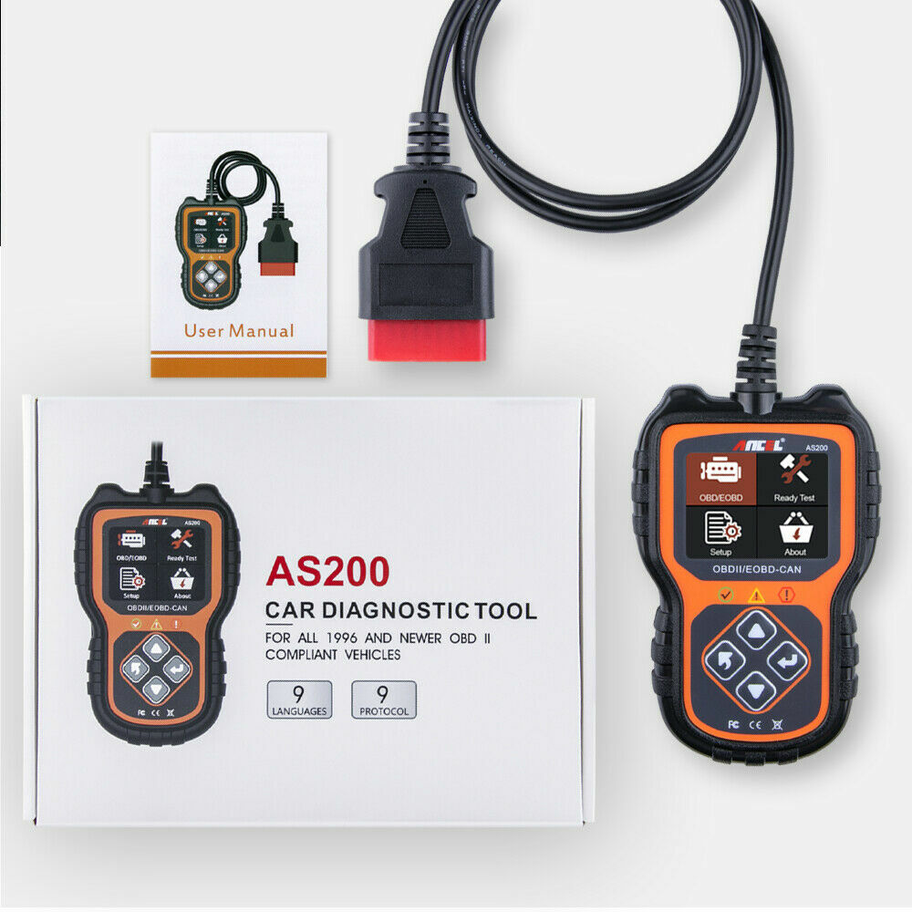 ANCEL AS200 OBD2 Scanner Code Reader Engine Transmission Check Diagnostics Tools