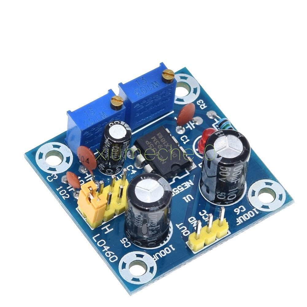 NE555 Duty Cycle and Frequency Adjustable Square Wave Module Board DIY Kit