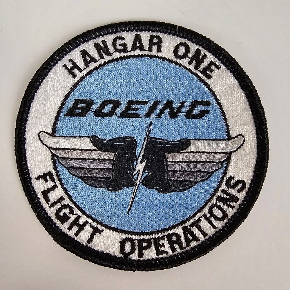 Boeing Hangar One Flight Operations Embroidered Patch 3-1/2" UNUSED