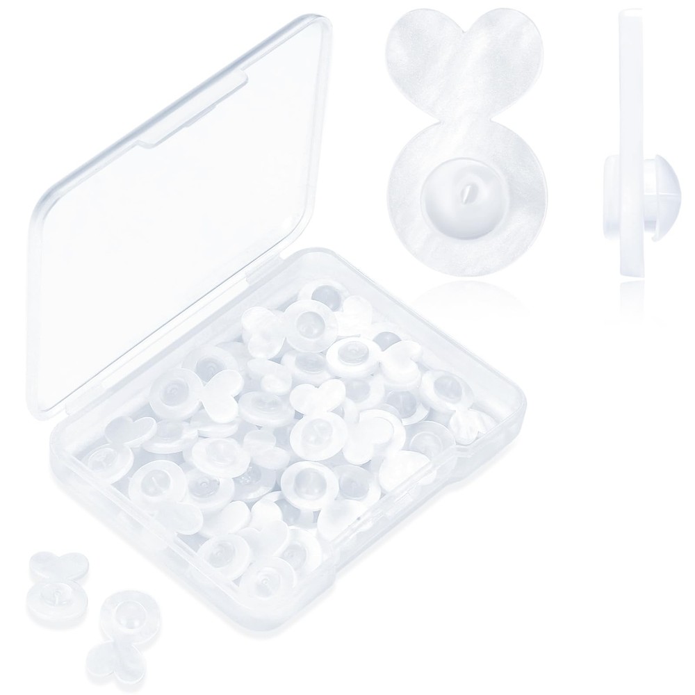 Clear Silicone Earring Backs for Heavy Earring Support Backs, 32+200PCS Comfo...