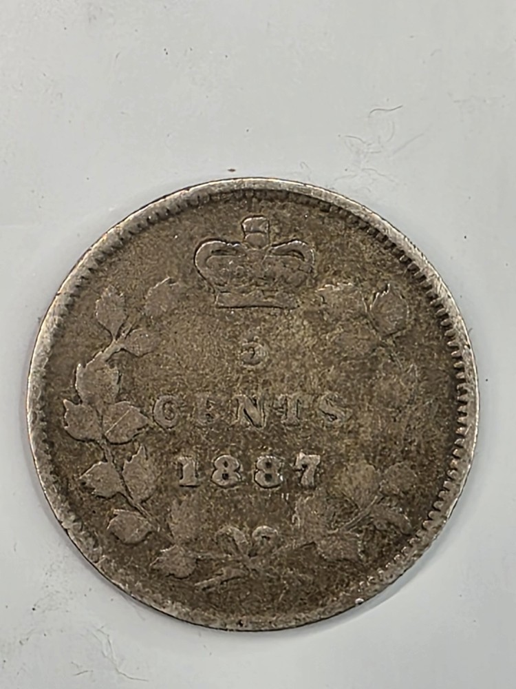 1887 Canada 5 c Silver Coin