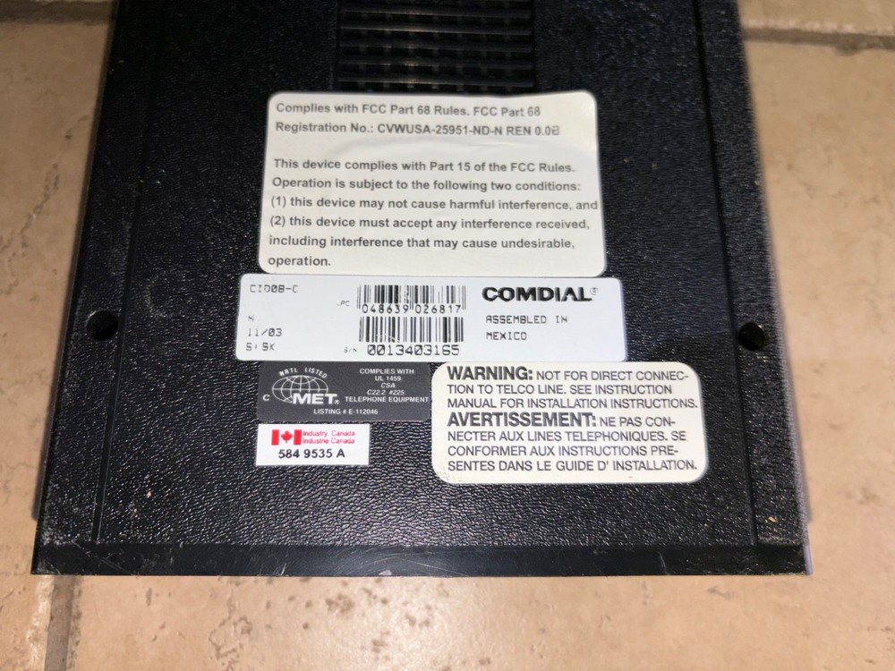 Refurbished Comdial CID08-C 8-Port Caller ID Unit