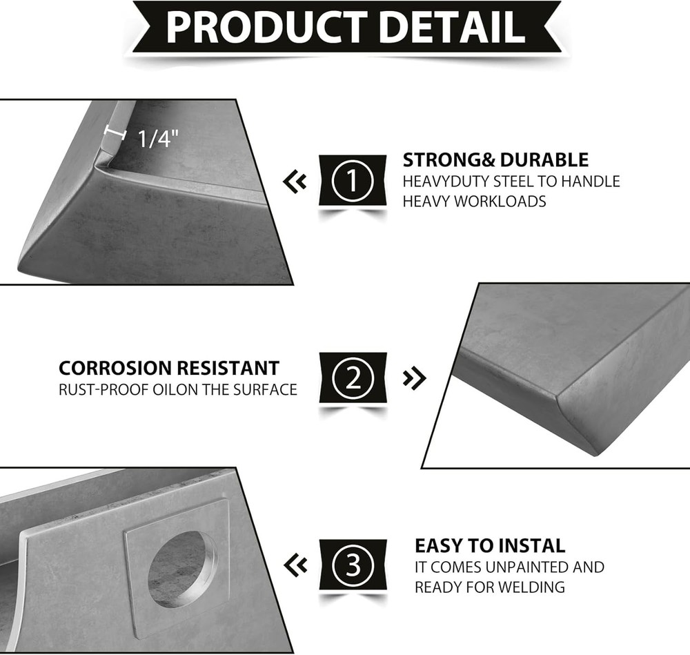 1/4" Mini Skid Steer Plate Attachment Universal Quick Attach Weld On Mount Plate