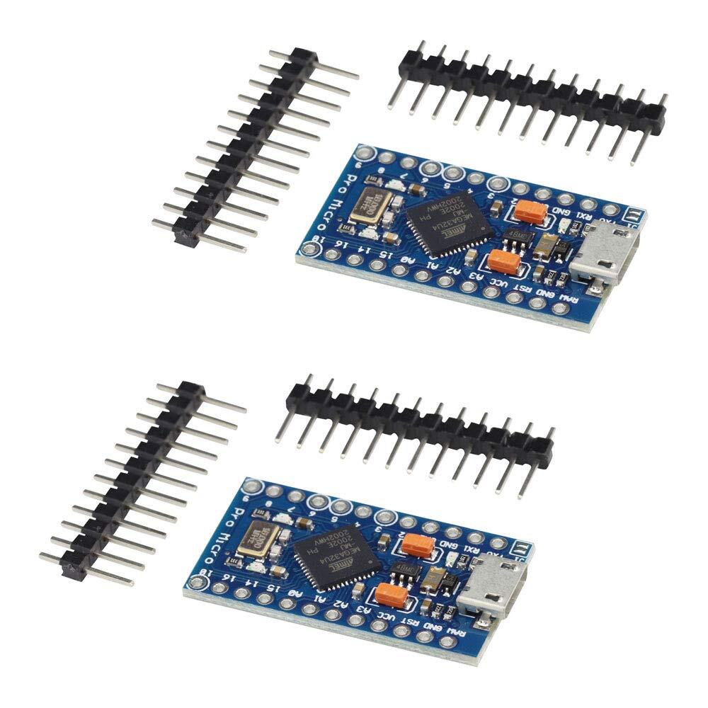 2PCS Pro Micro ATmega32U4 5V 16MHz Micro USB Development Board Module