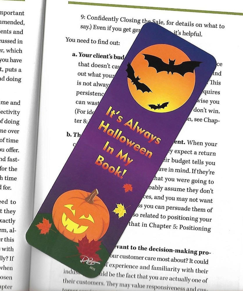 Halloween Pumpkin Bookmarks