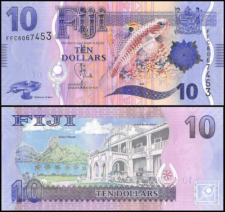 Fiji 10 Dollars, 2012 ND, P-116a, UNC