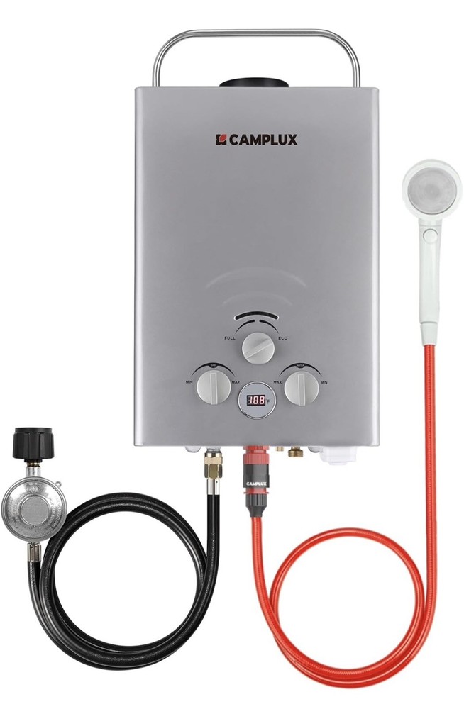 Camplux 6L Tankless  Water Heater - BW158G - 1.58 GPM, 41,000 BTU - Gray