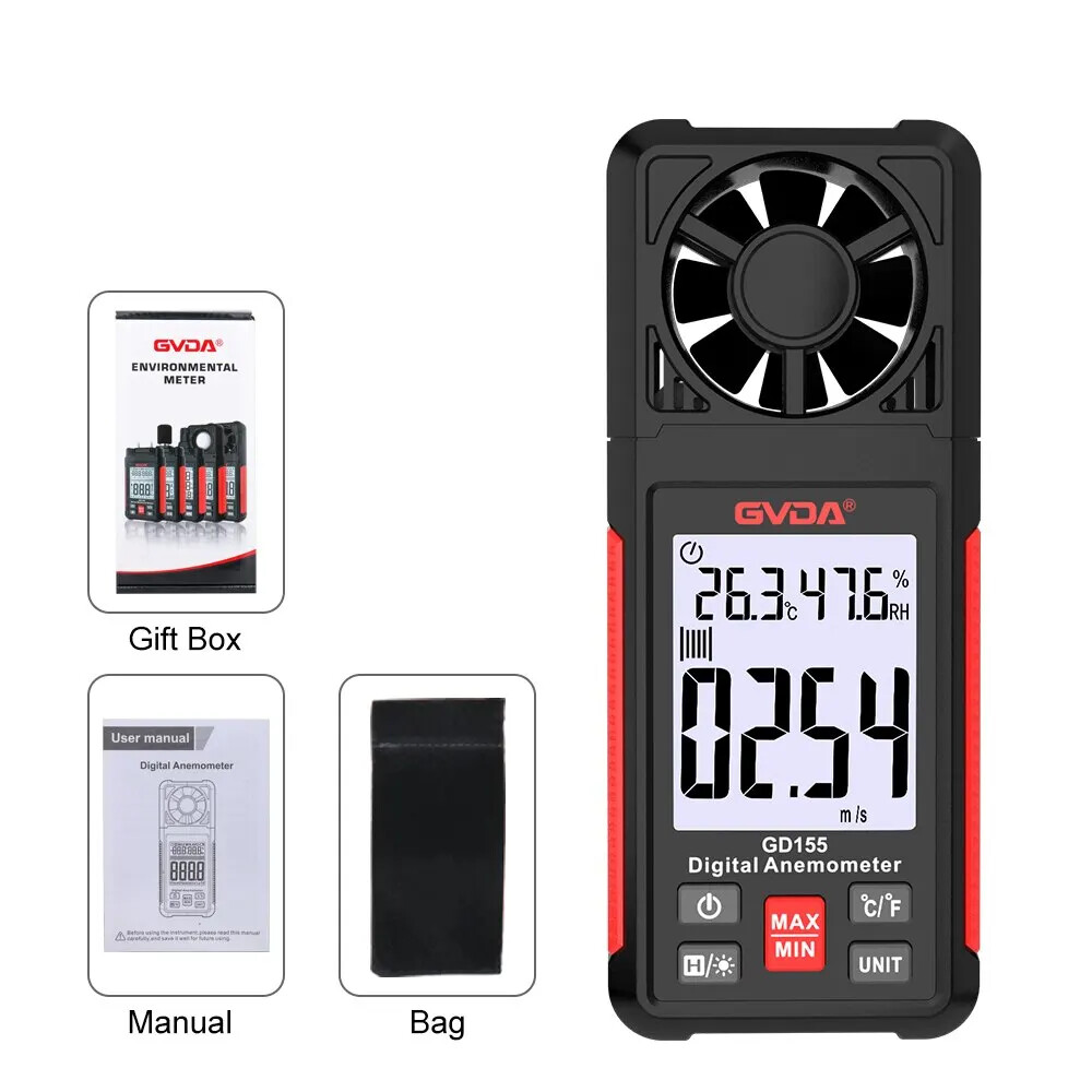 Digital Anemometer Handheld Wind Speed Meter for Measuring Wind Speed