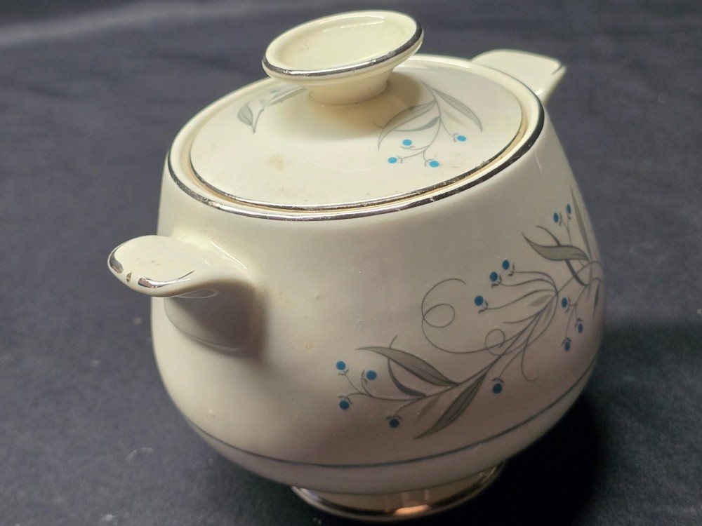 Homer Laughlin Celeste Footed Sugar Bowl with Lid
