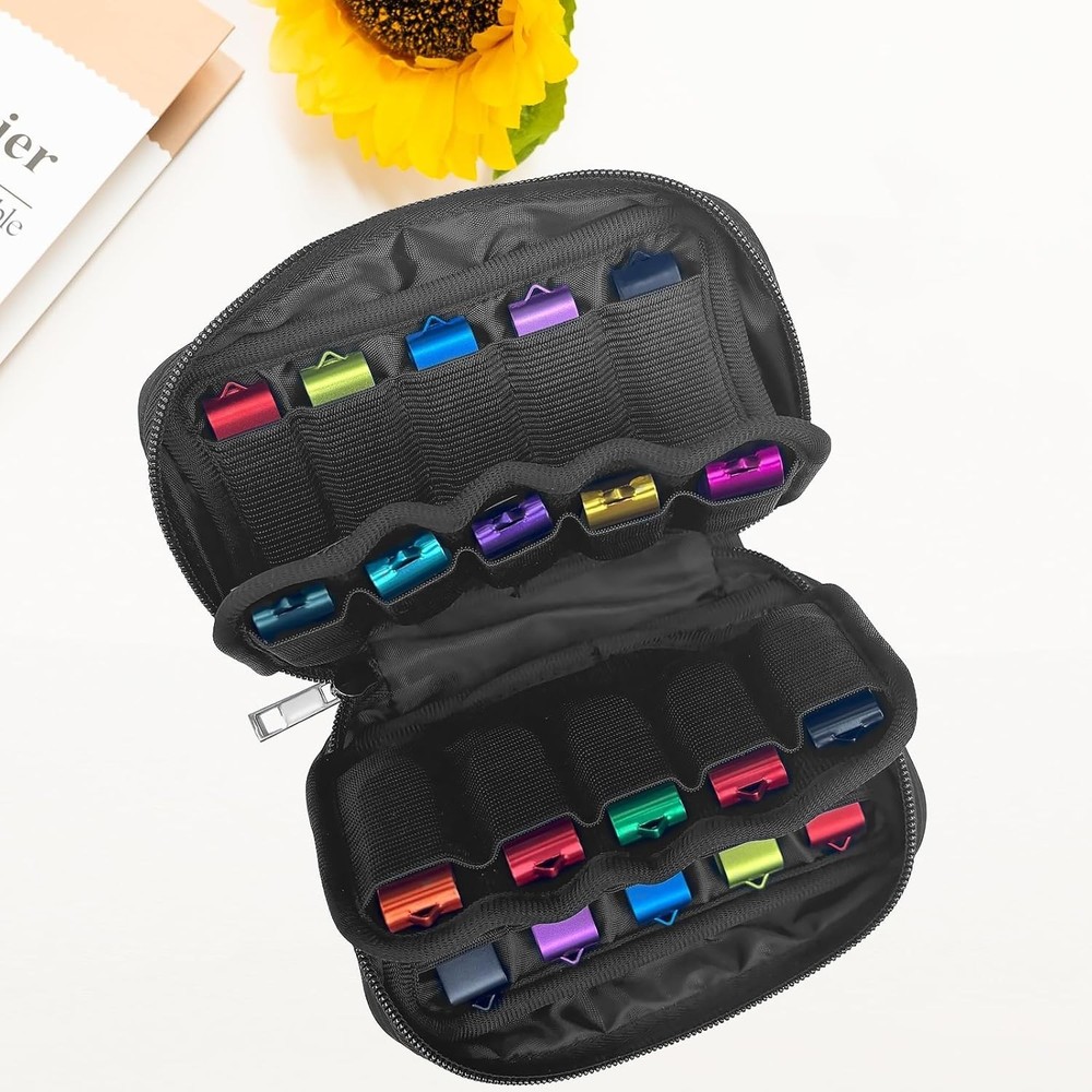 USB Flash Drive Storage Case 20 Slots Electronic Organizer Black Carrying Case