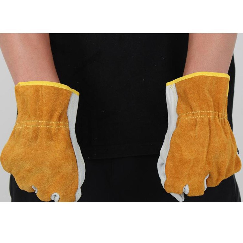 2pcs Fire-resistant And Welder Gloves for