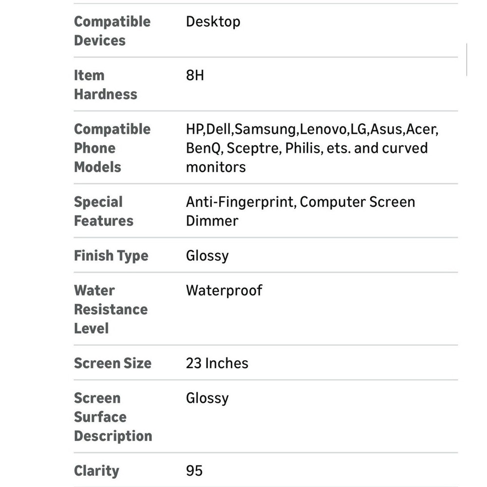 2 Pack 27 Inch Computer Screen Blue Light Blocker UV Hanging Filter Glossy