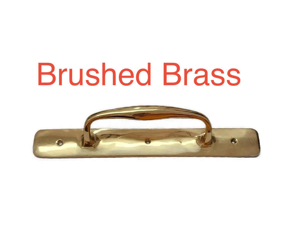 4 PCS 12" x 2" barn door grab Solid Brass Large plain Handle 30cm Pull heavy PUB