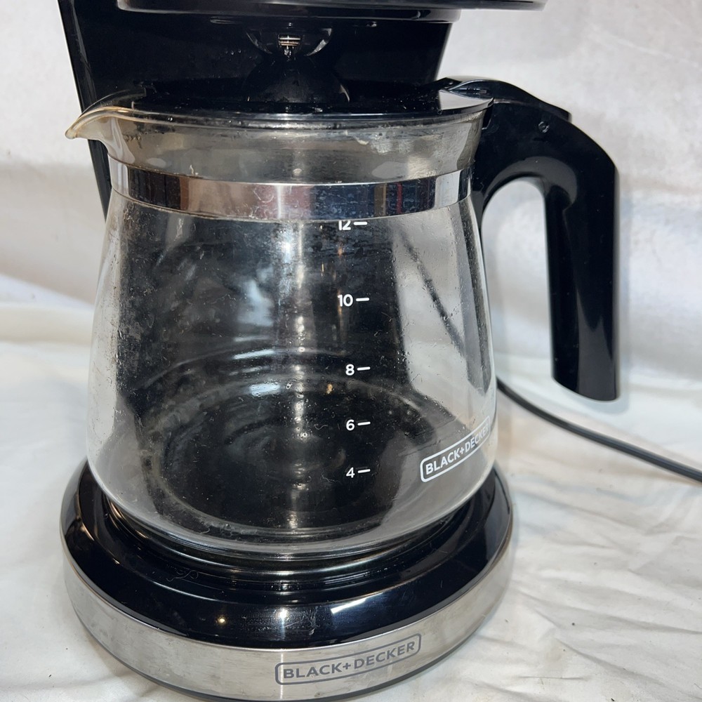 BLACK+DECKER 12 Cup Programmable Coffee Maker Stainless Steel Brew Strength