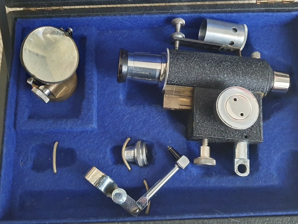 Antique Microscope Parts In Original Case To Identify