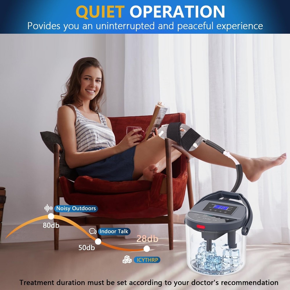 Cold Therapy Machine with Programmable Timer, Ice-Machine-for-Knee-After-Surg...