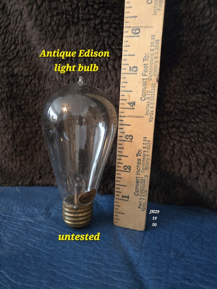 Antique Edison light bulb. Untested.