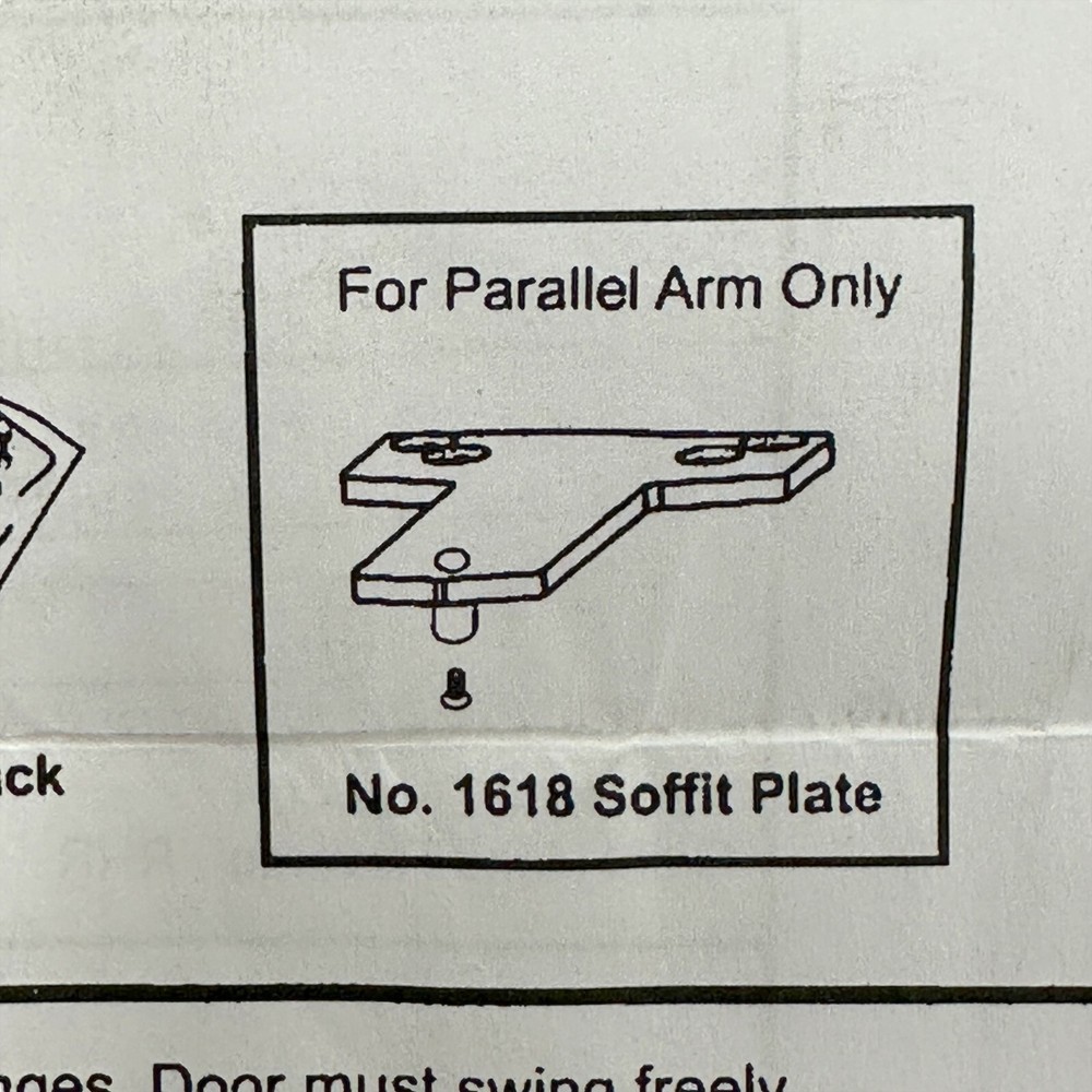 Assa Abloy Norton 1618 Soffit Plate for Parallel Arm Only