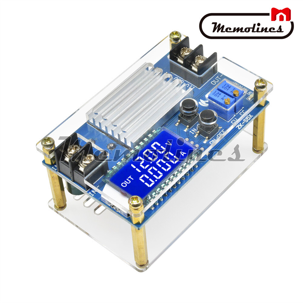 DC-DC 5A Boost Voltage Constant Current Power Supply Module LCD Display w Case