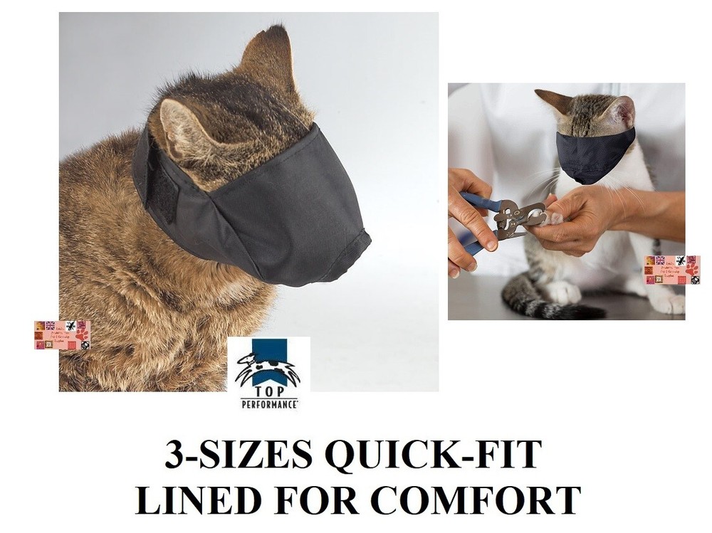 Top Performance CAT Comfort MUZZLE LINED Quick-FIT ADJUSTABLE VET Visit GROOMING