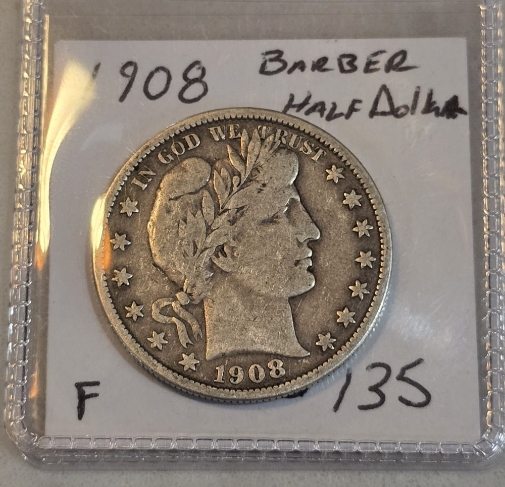 1908 P BARBER HALF DOLLAR *50c* NICE COIN!
