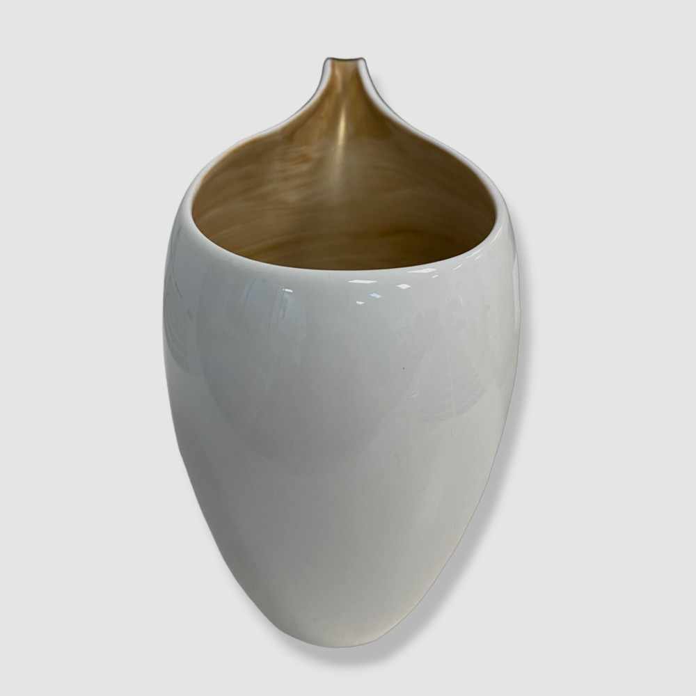 $45 Neiman Marcus White Brushstroke Gold Creamer