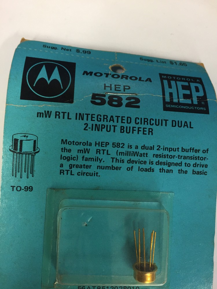 HEP 582 MW RTL IC DUAL 2 INPUT BUFFER   NEW