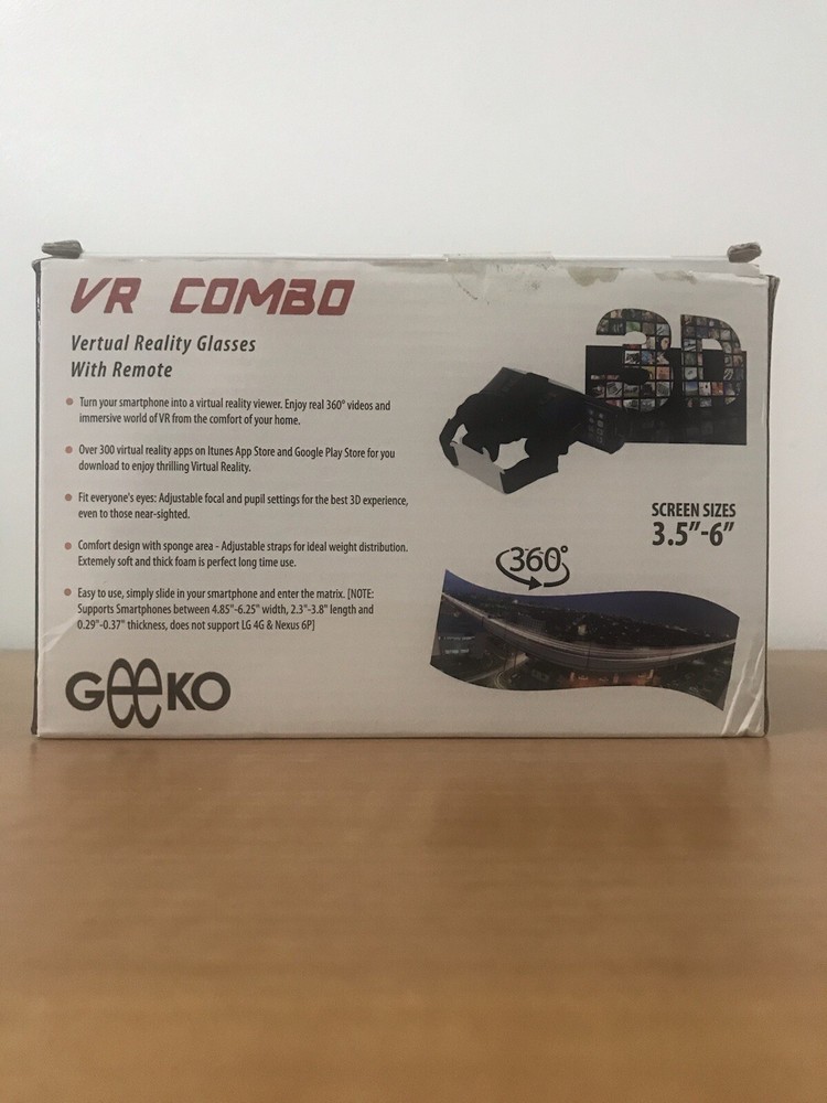 VIRTUAL REALITY GLASSES -Geeko VR BOX. C