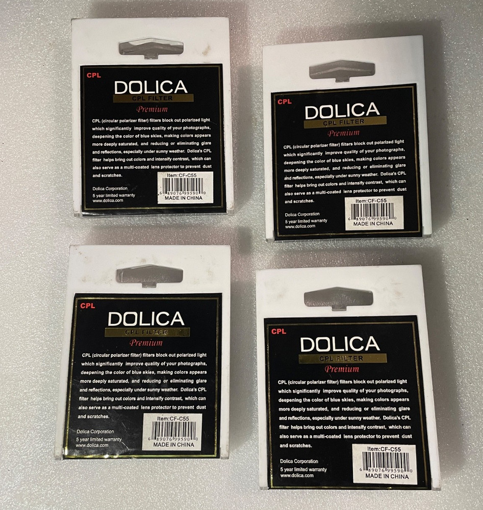 4X Dolica Camera CPL Filter Premium 55mm VERY GOOD