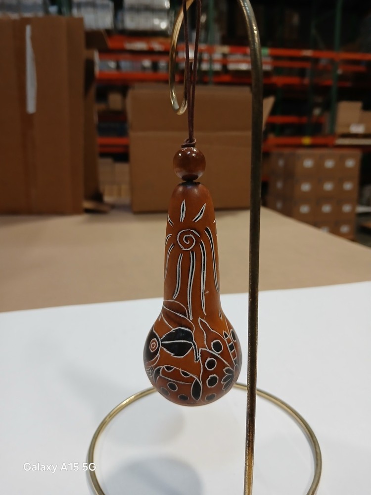 Hand-carved/Decorated Peruvian Gourd Ornament Peru
