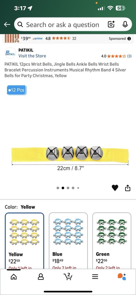 Wrist Bells Pack Of 12