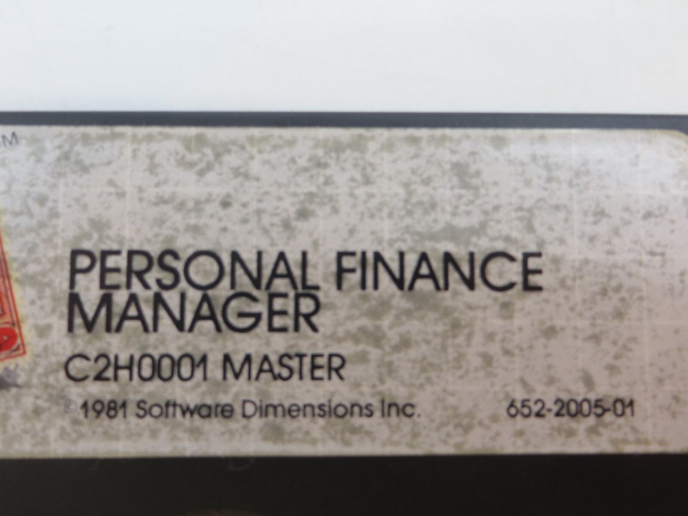5.25" Floppy Disk PERSONAL FINANCE MANAGER C2H0001 MASTER 1981 Com Software