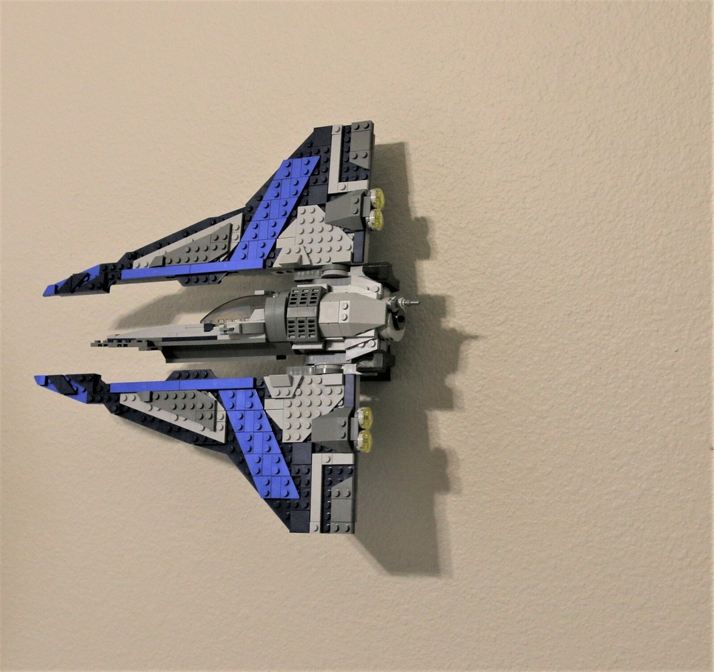 Ultimate Display Solutions wall mount display for Lego 75316 Mandalorian Fighter