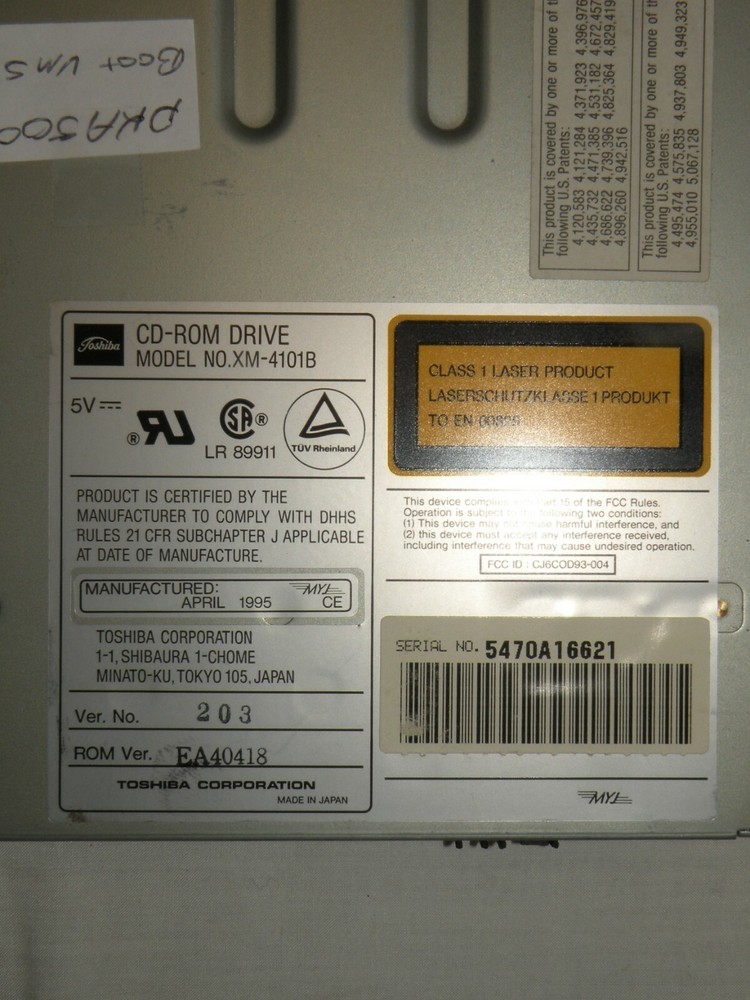 DEC RRD43-AA 5.25" INTERNAL 2X SPEED 600MB CDROM, GREY BEZEL, FULLY VMS TESTED !