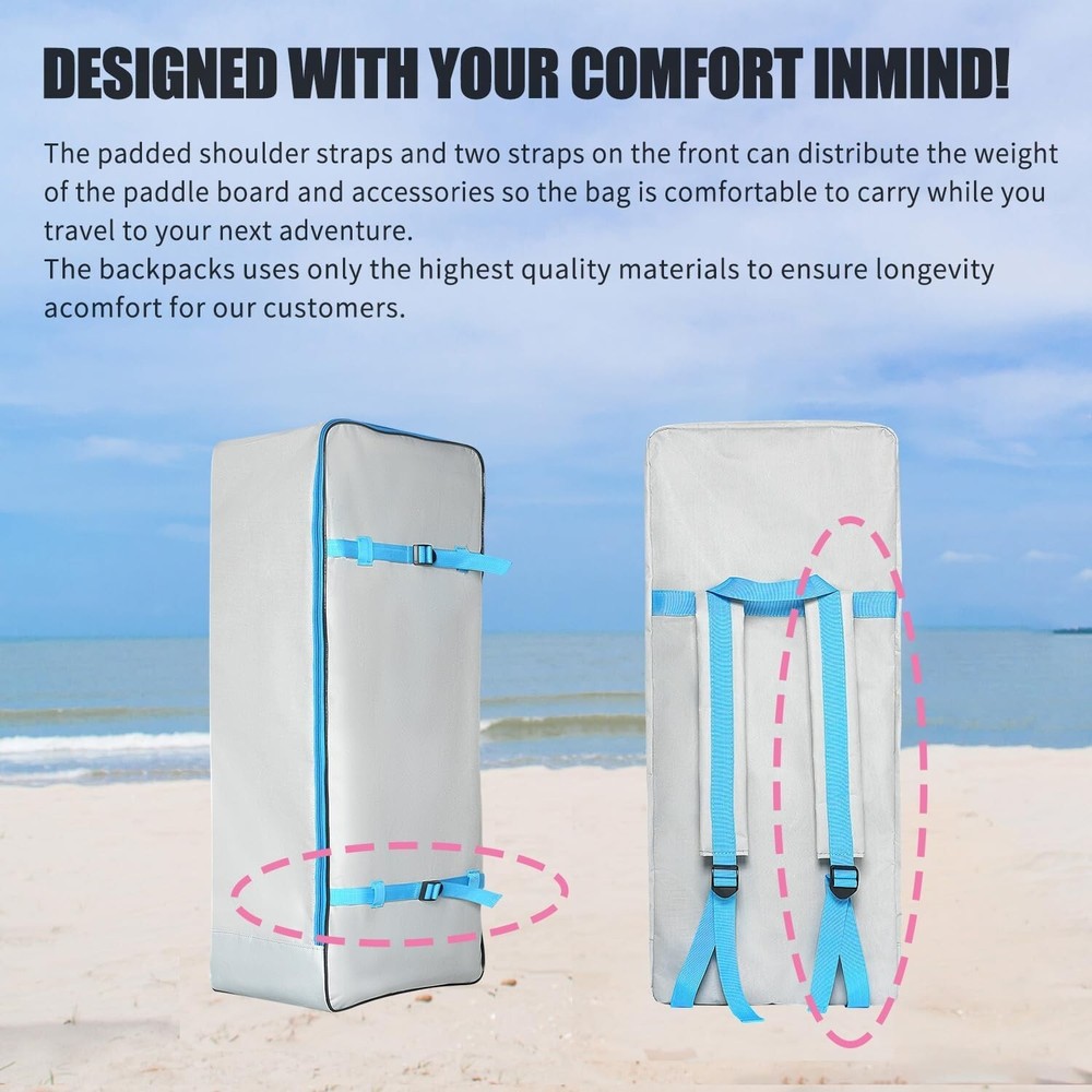 Versatile Inflatable Paddleboard Backpack - Easy Transport for All Adventures