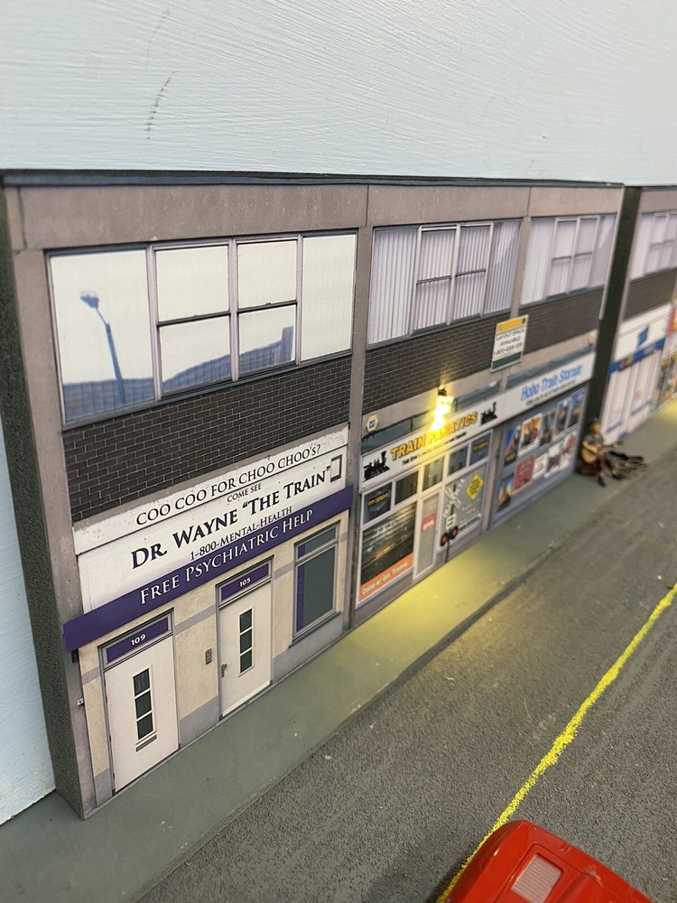 O Scale Scratch Built "TRAIN STORE” Building Flat w/LED 🚂 MTH Lionel
