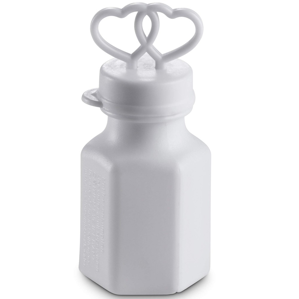 Wedding Bubbles with Wands - 48 Count Bulk Mini Double Heart Top Bubbles for ...