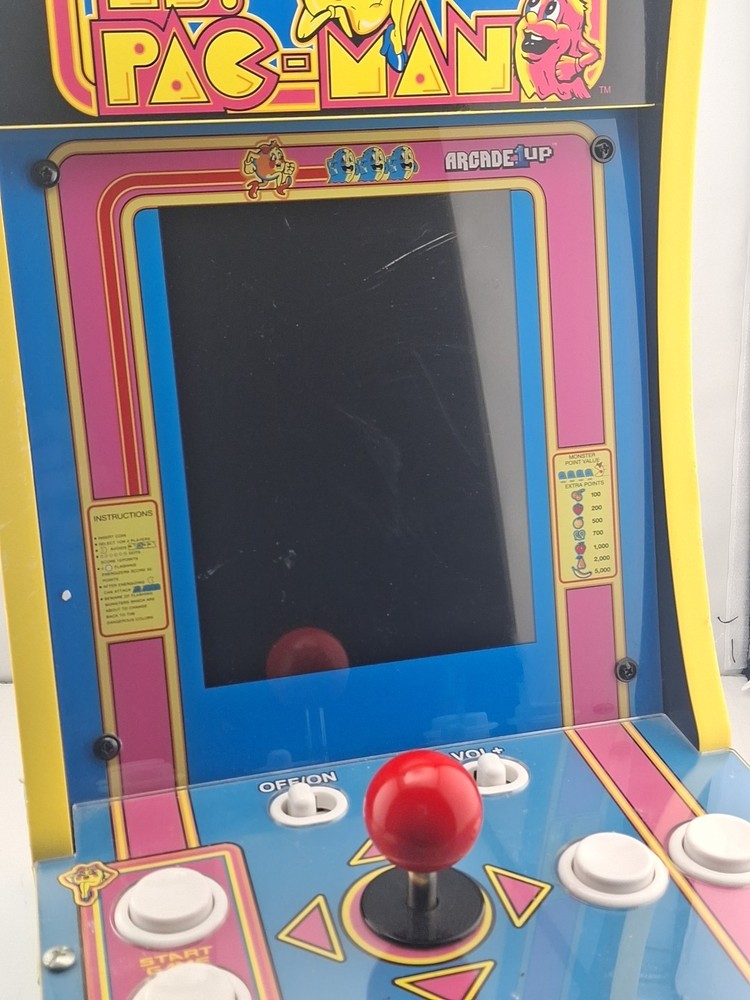 Arcade 1up 8261 Ms Pac-Man Tabletop Arcade GameSystem 16" Tested - works