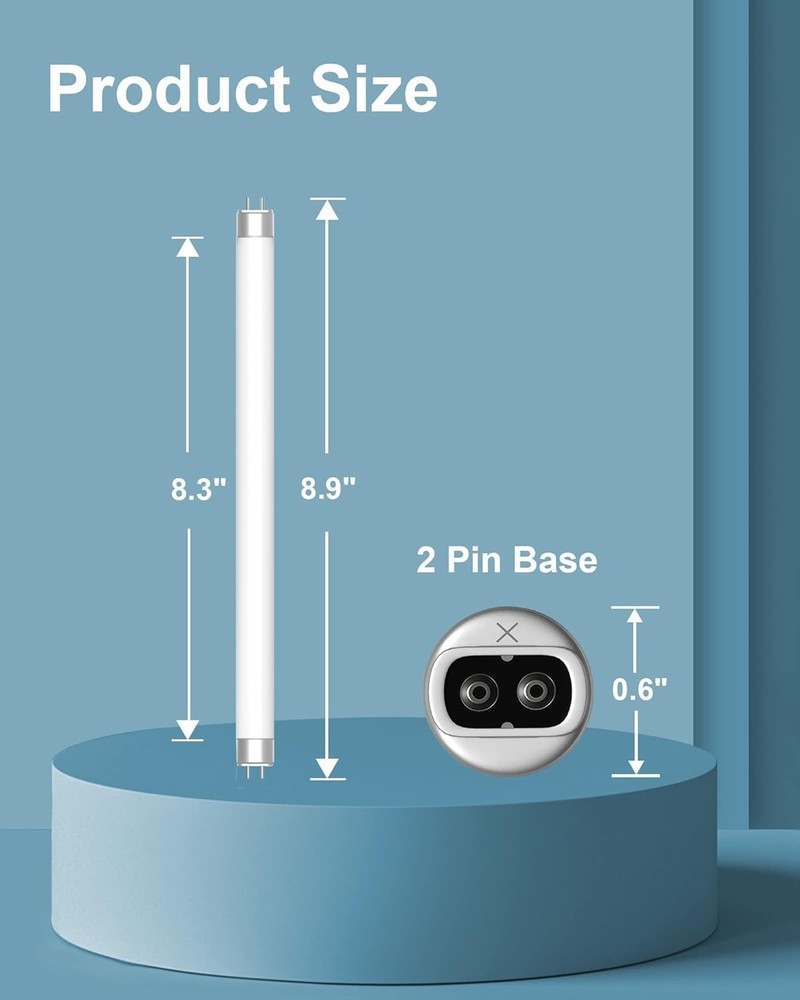 UV Light Replacement Bulbs 4 Pack T5 6W Daylight White for Insect Control