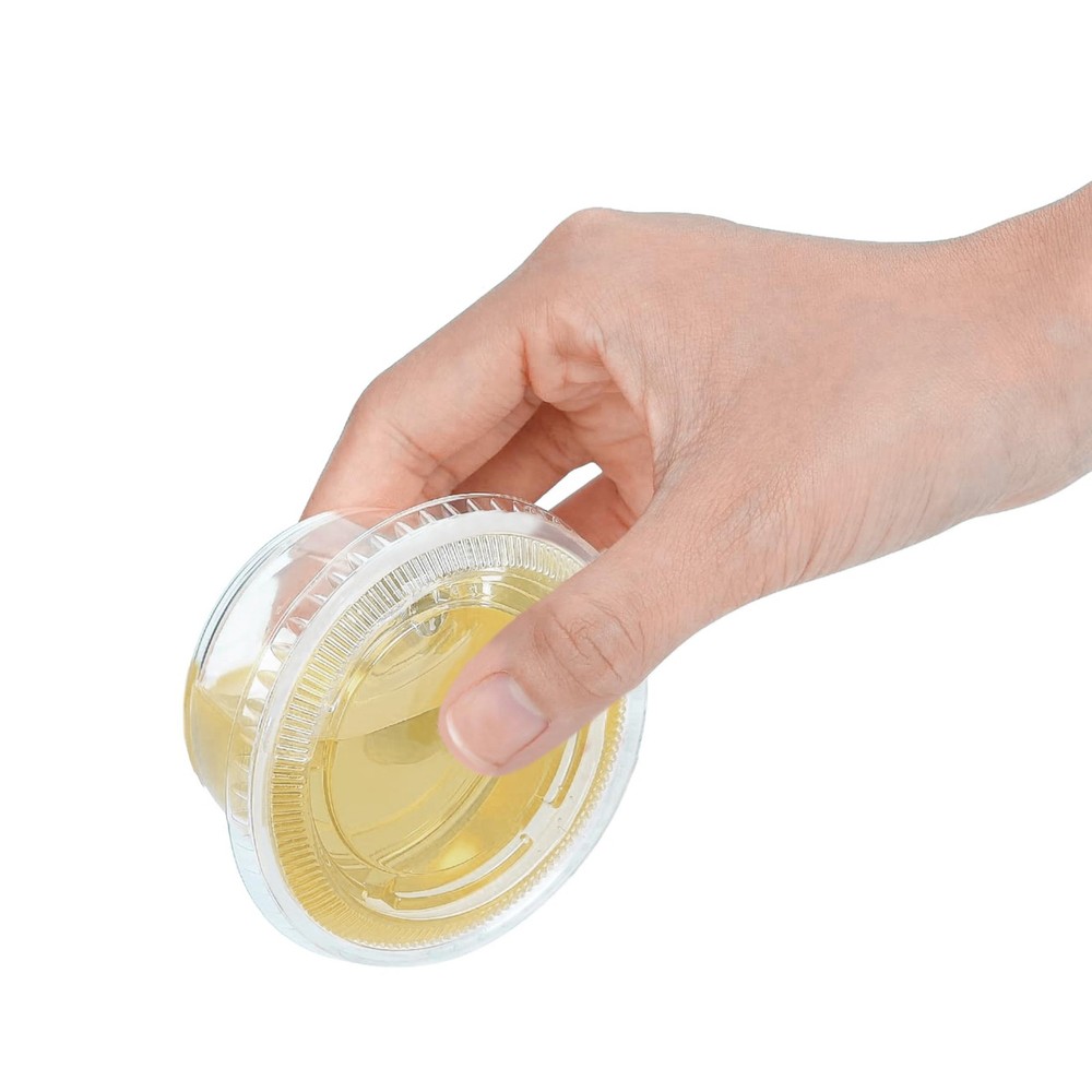 Disposable Portion Set 100 Sets 3.25 oz Clear food storage bin