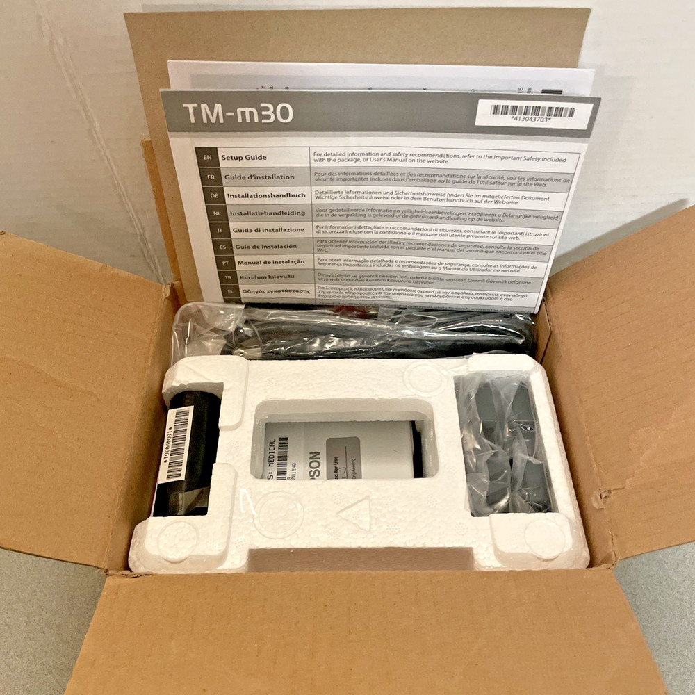New Epson TM-M30 White Thermal Printer Ethernet-LAN/USB *No Bluetooth*