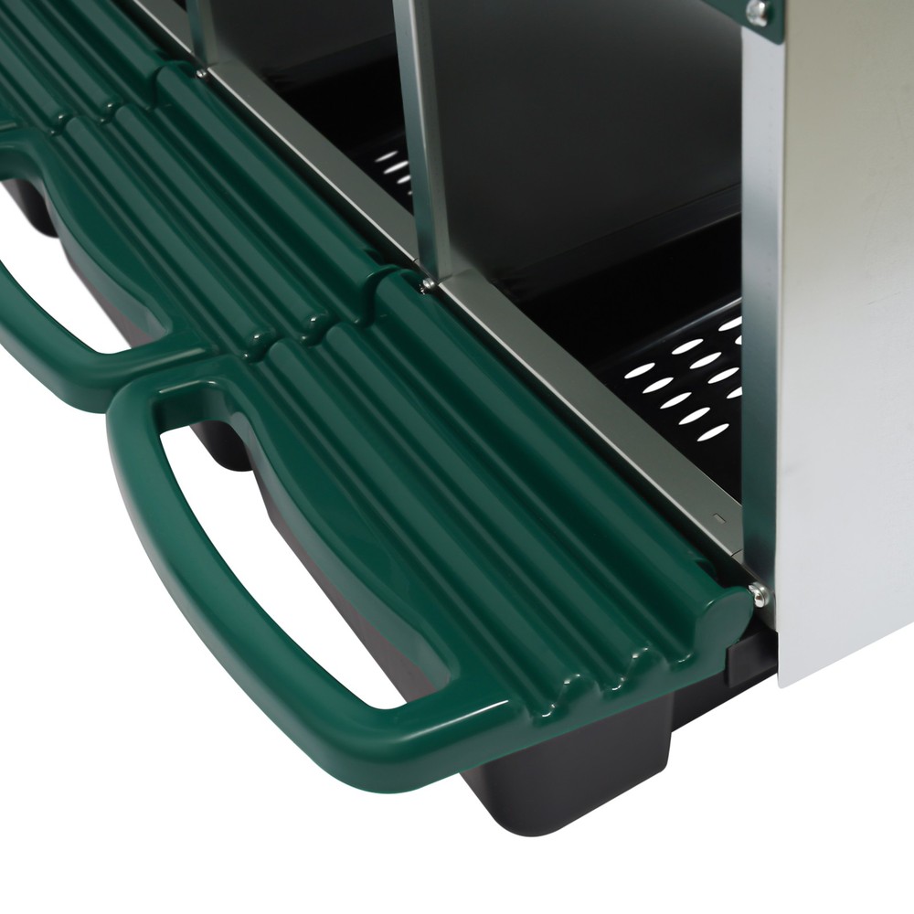 4-grid Green Chicken Nesting Box Chicken Eggs Laying Box with Egg Storage PP