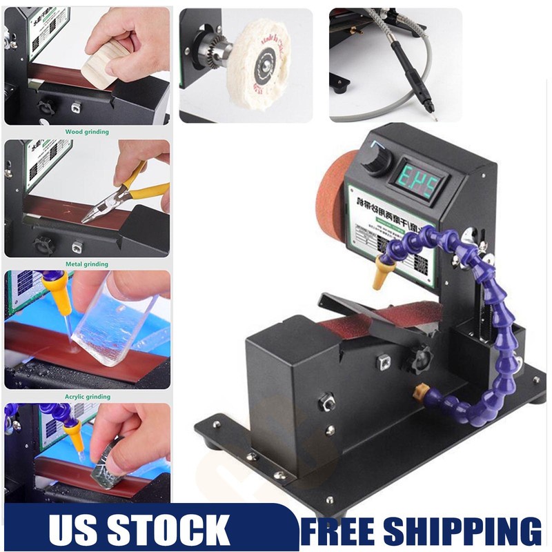 Mini Belt Sander Machine Electric Sharpener Tool Abrasive Belt Polishing