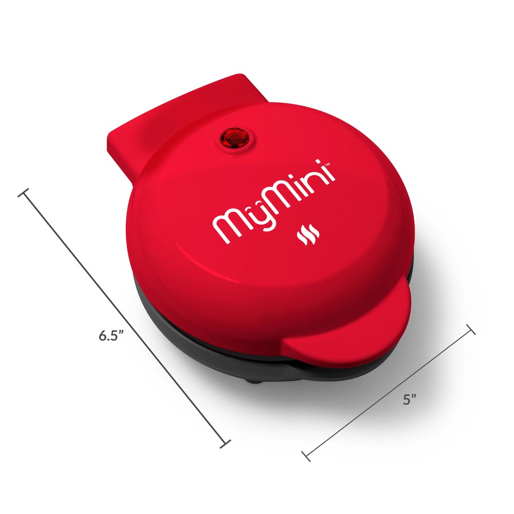 MyMini Red Pancake Griddle 550 Watts Non-Stick Surface