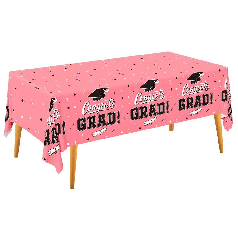 Graduation Tablecloths 2025 Waterproof Disposable Rectangular Covers 3PCS